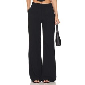 Drew Black Wide Leg Trouser Pants Size S High Waist Tailored Workwear Chic